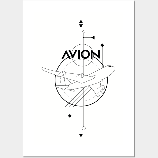 Aviation Aircraft Geometric Plane Wall Art by Avion